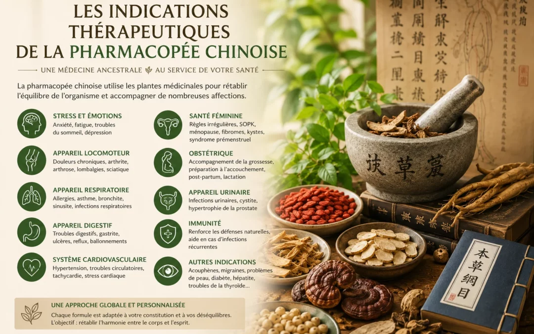 Les indications thérapeutiques de la pharmacopée chinoise