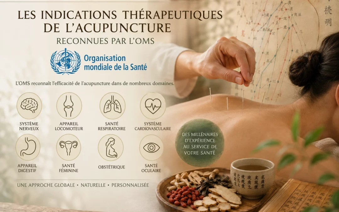 Les indications thérapeutiques de l&rsquo;acupuncture reconnues par l&rsquo;OMS